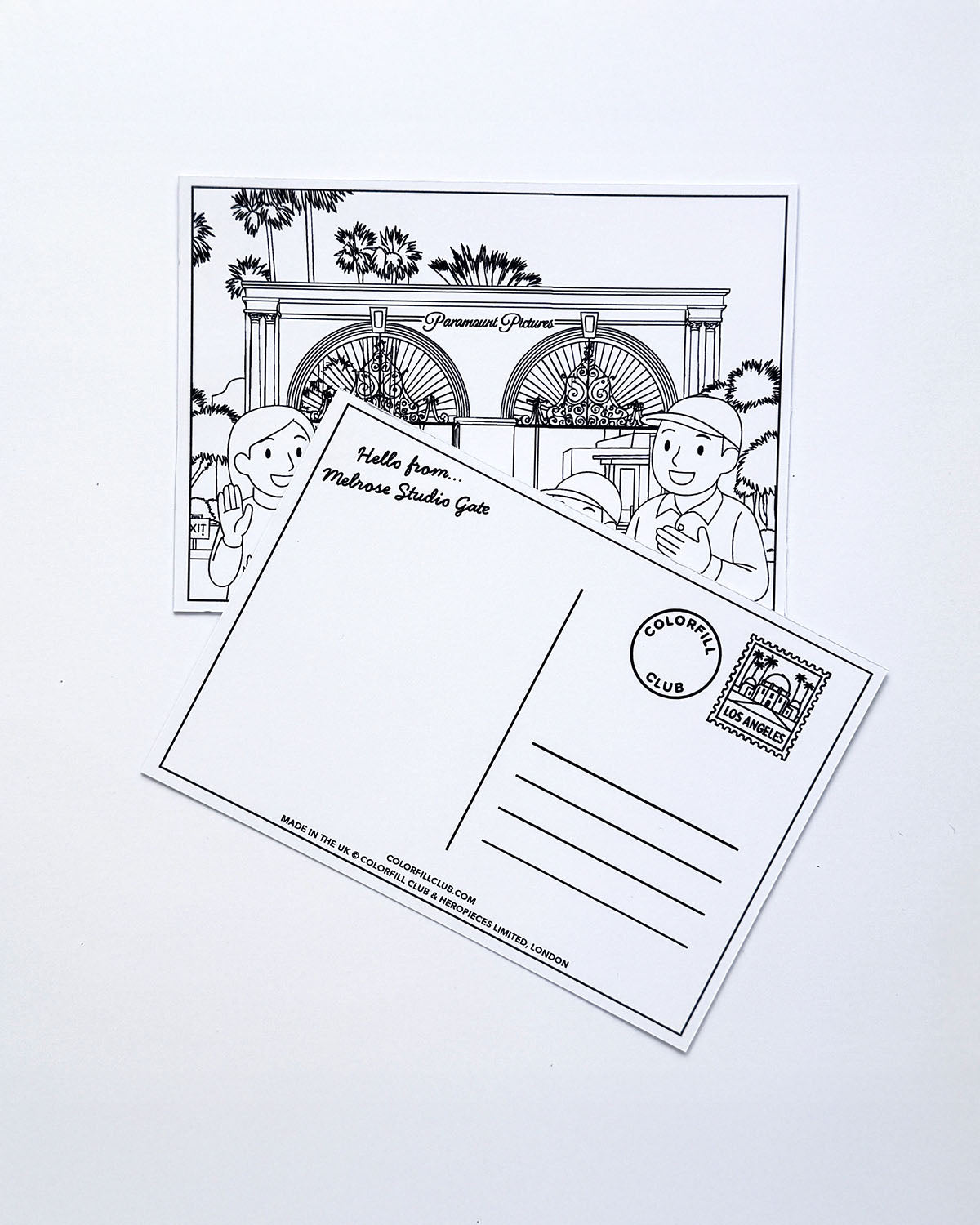 Los Angeles Colouring Postcard Set