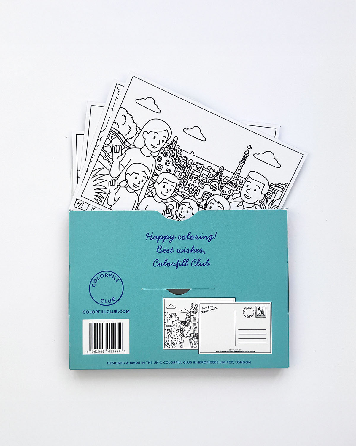 Barcelona Colouring Postcard Set