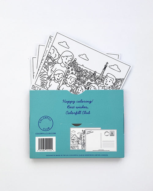Barcelona Colouring Postcard Set