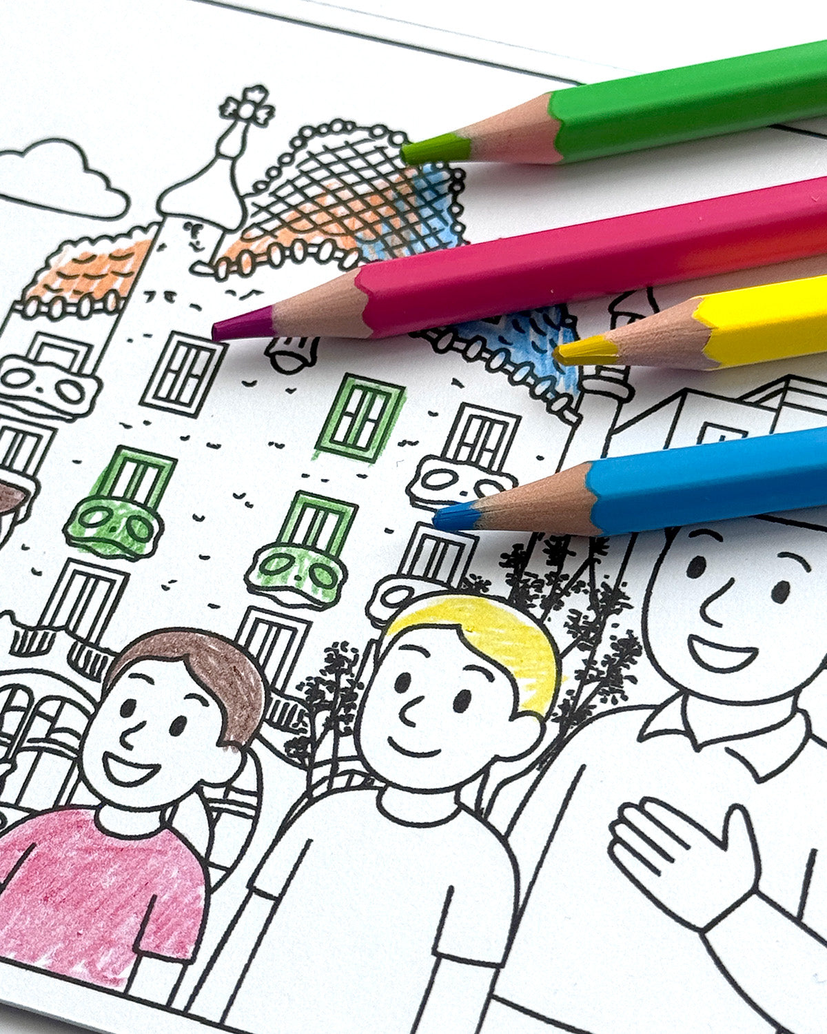 Barcelona Colouring Postcard Set