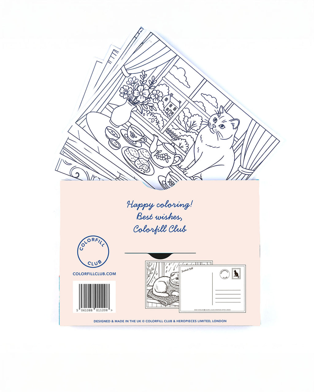 Cats Colouring Postcard Set