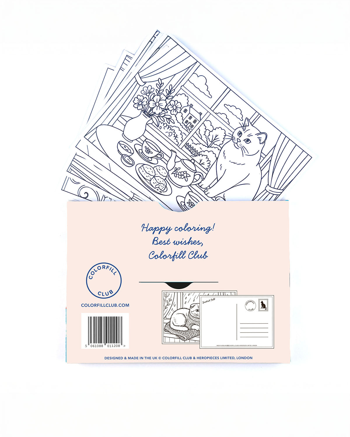 Cats Colouring Postcard Set