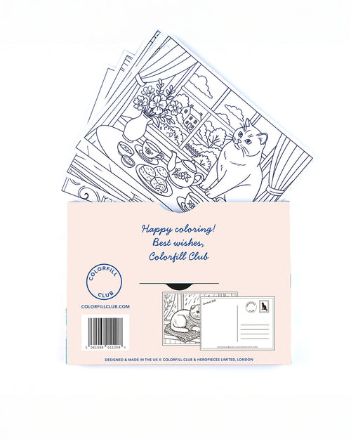 Cats Colouring Postcard Set