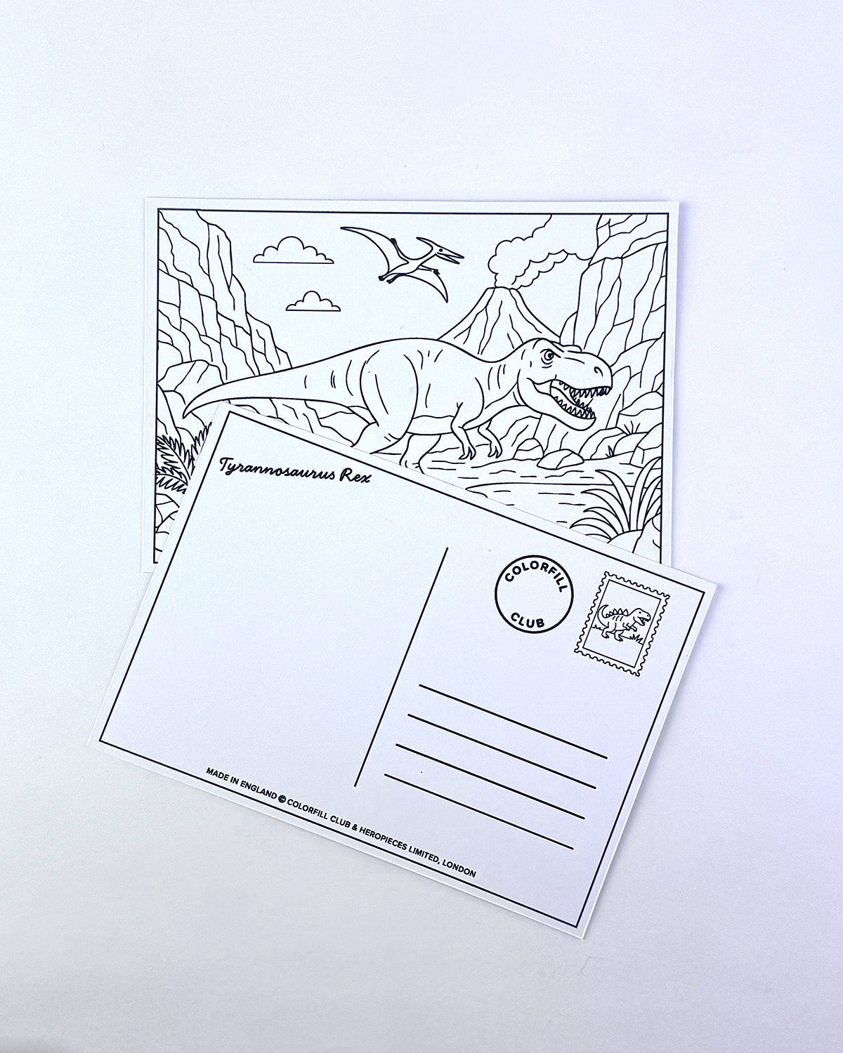 Dinosaurs Colouring Postcard Set