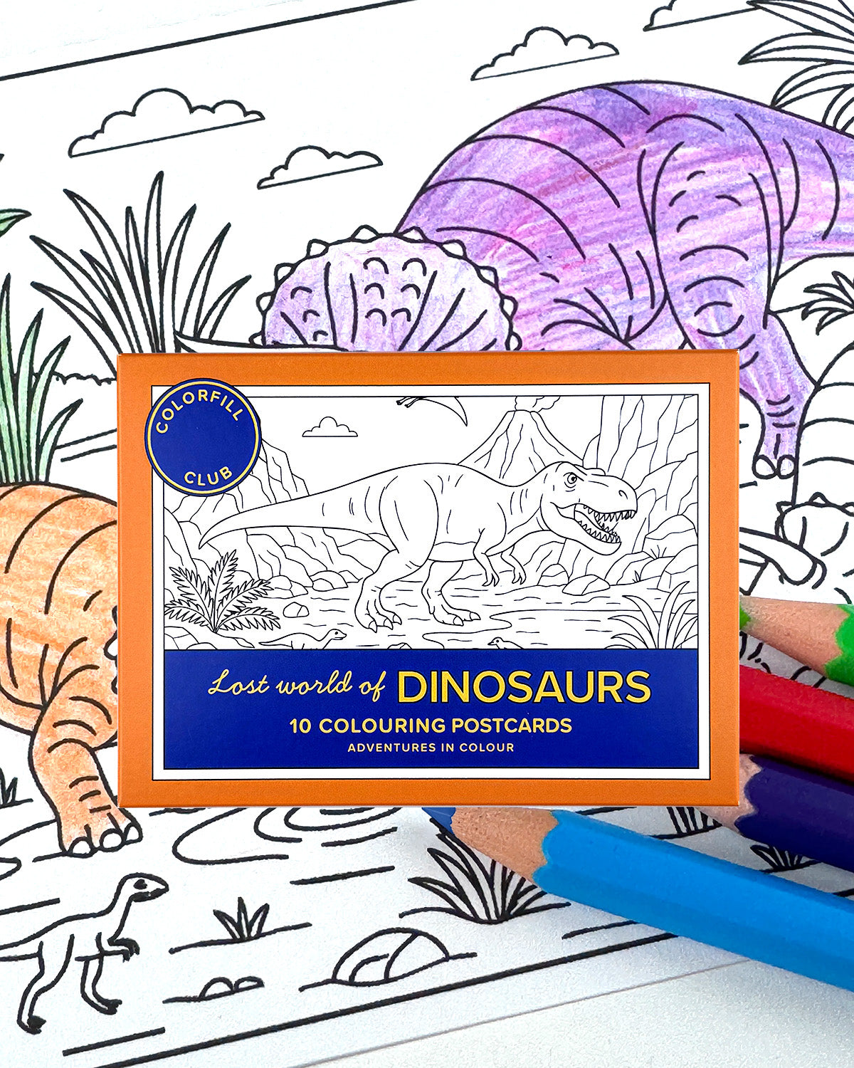 Dinosaurs Colouring Postcard Set