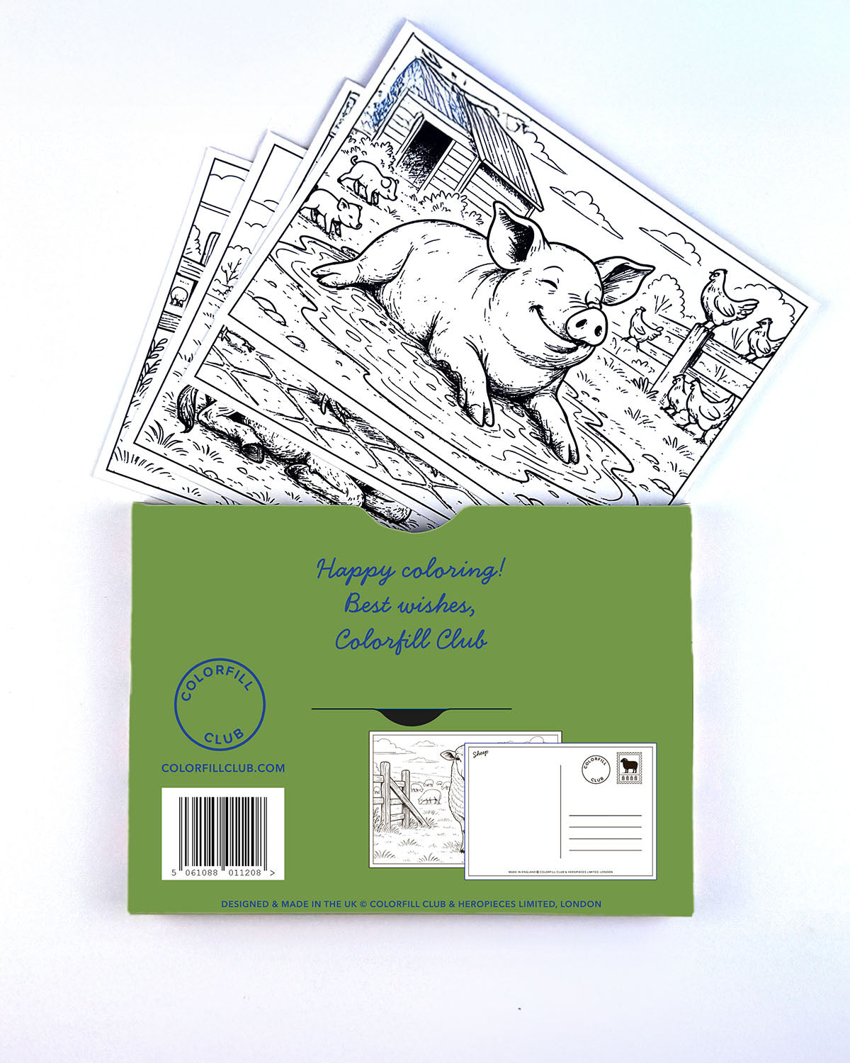 Farm Life Colouring Postcard Set