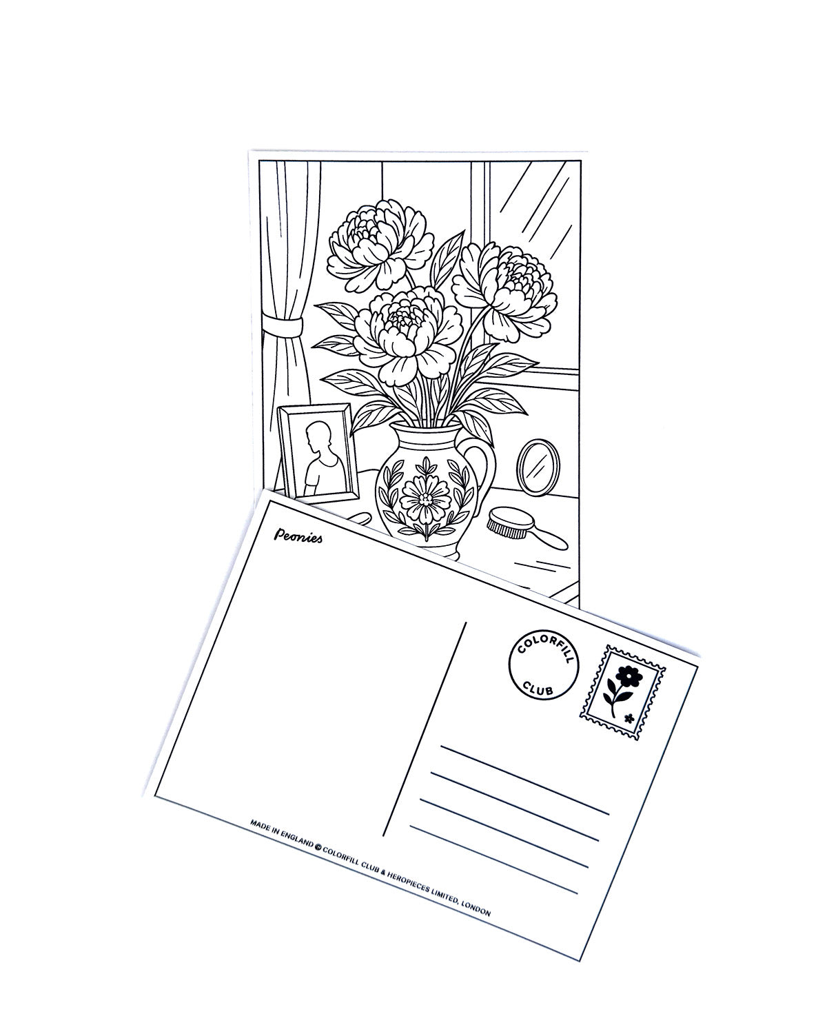Flowers Colouring Postcard Set