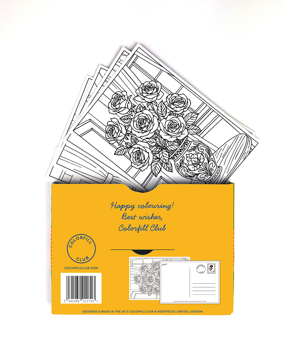 Flowers Colouring Postcard Set