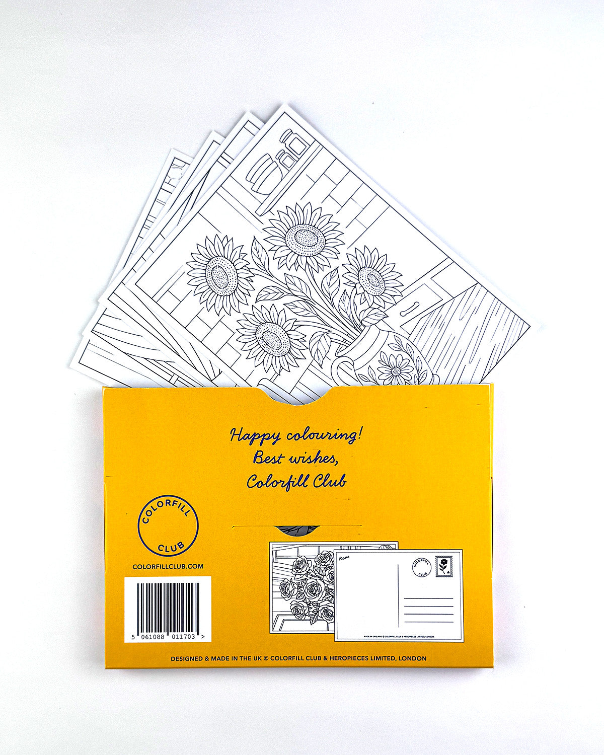 Flowers Colouring Postcard Set