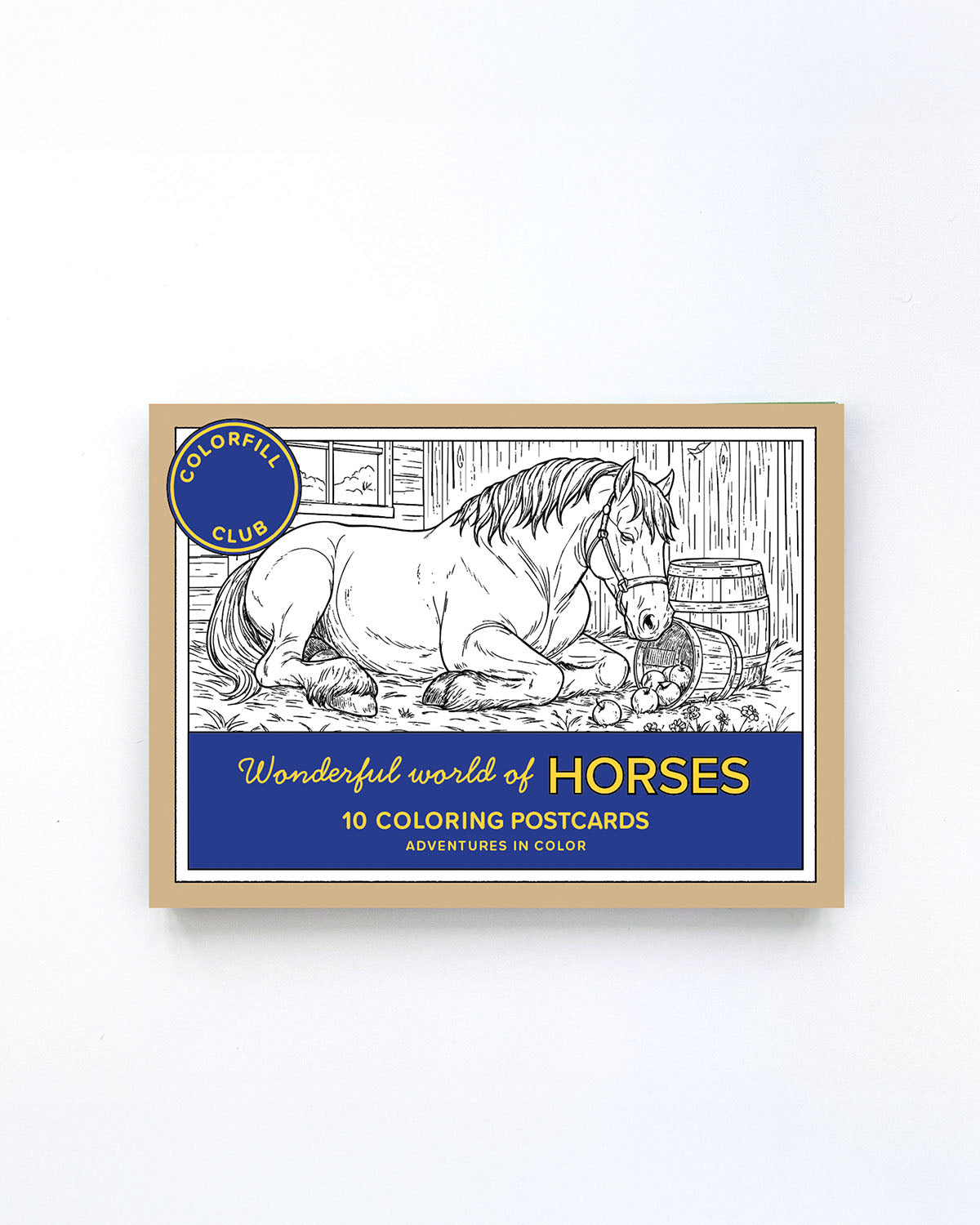 Horses Colouring Postcard Set
