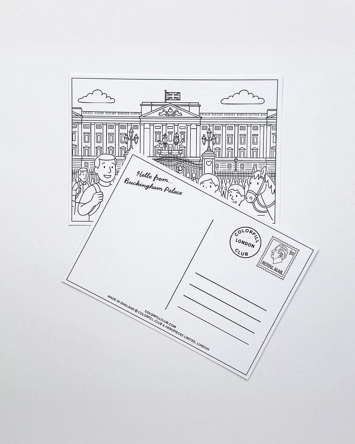 London Colouring Postcard Set