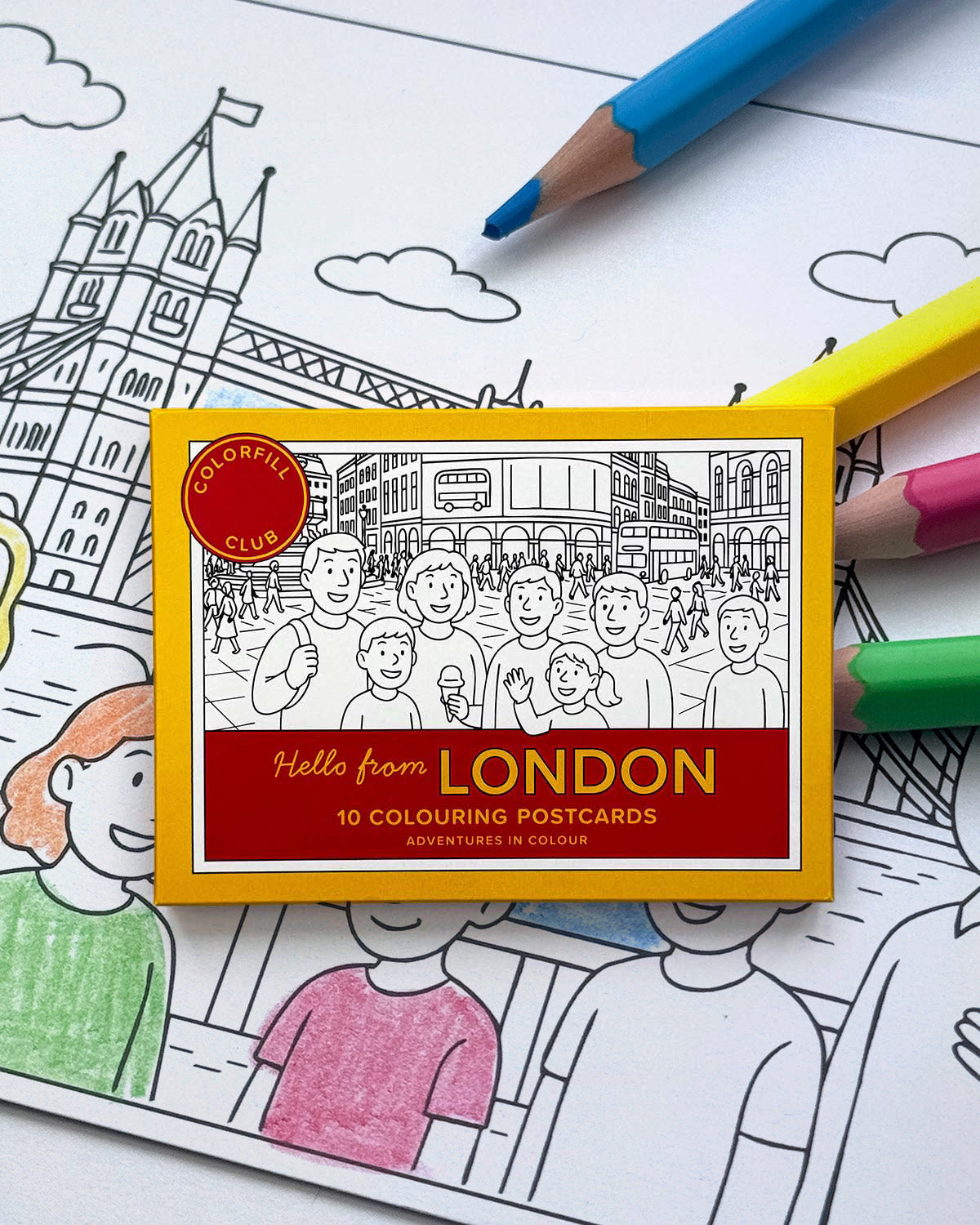 London Colouring Postcard Set