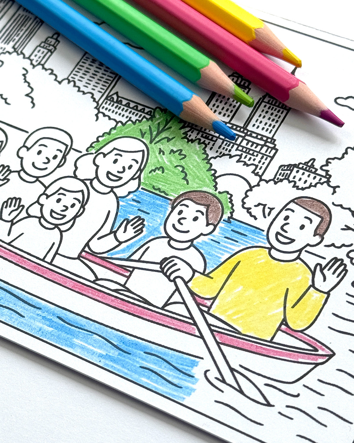 New York Colouring Postcard Set