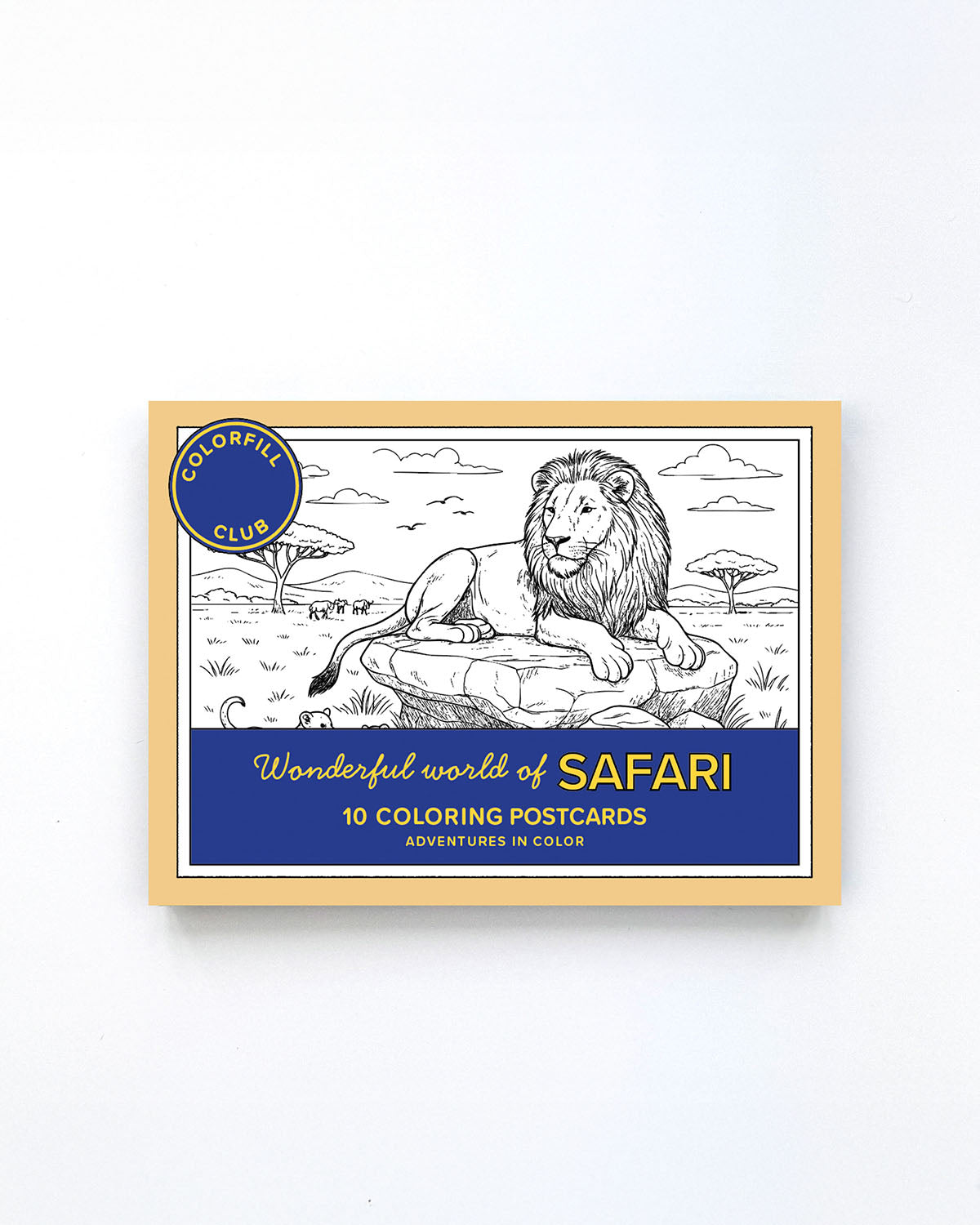 Safari Colouring Postcard Set