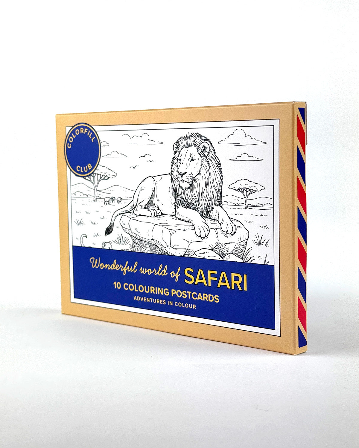 Safari Colouring Postcard Set