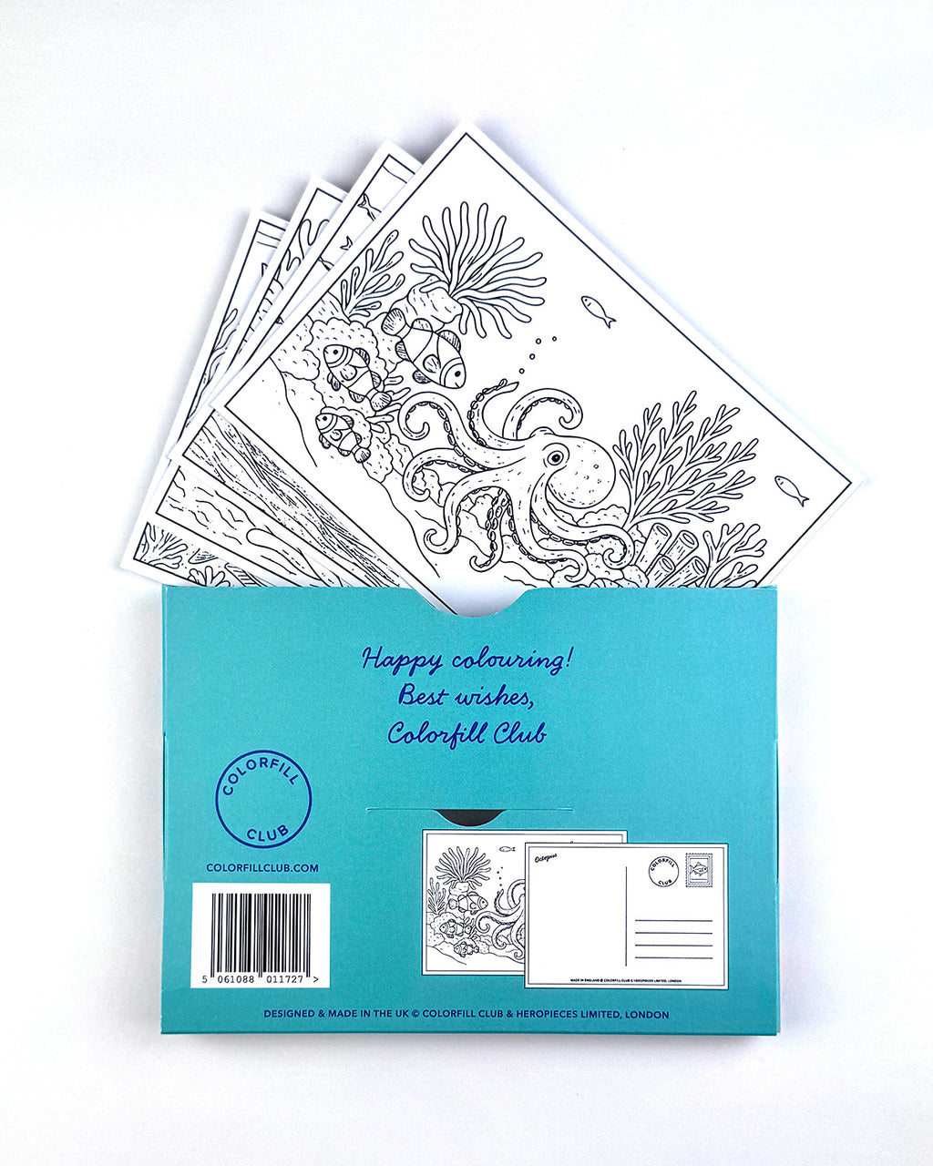 Sealife Colouring Postcard Set