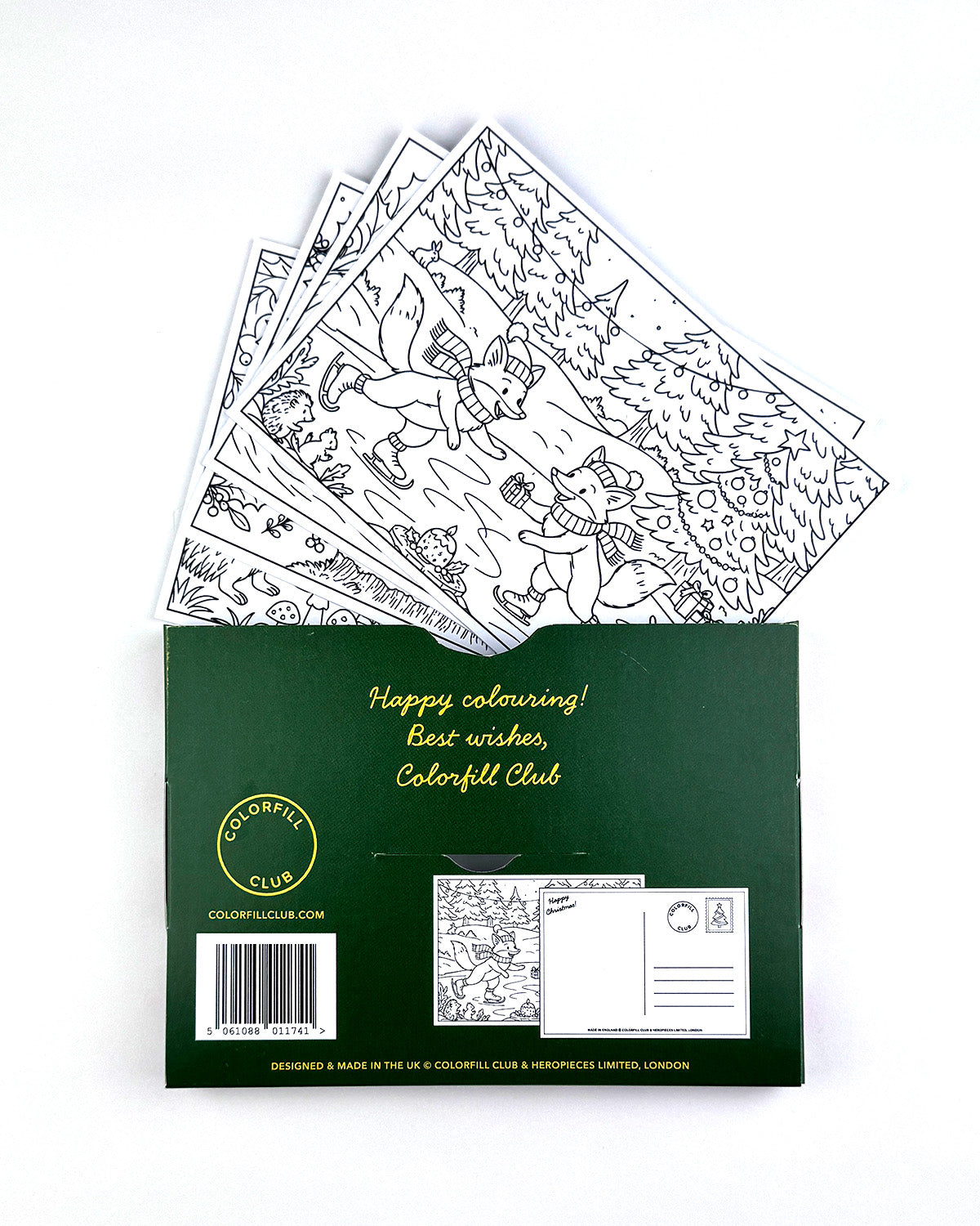 Christmas Friends Colouring Postcard Set