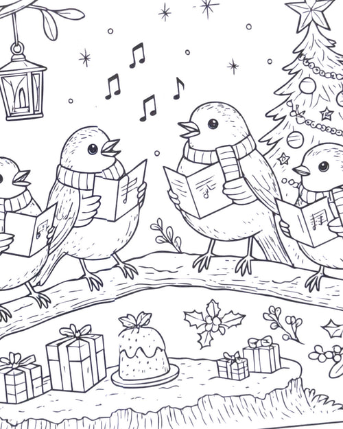 Christmas Friends Illustrated Colouring Book